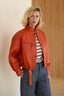 Bomber trenzada FOSTER Blanco Naranja